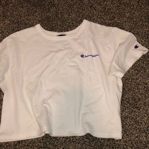 champion white tee
